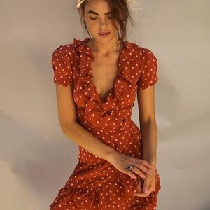 Realisation Par Silk Mini Wrap Dress